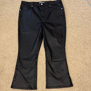 LOFT shiny coated black denim
